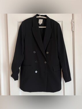 Joie Black Double-Breasted Blazer